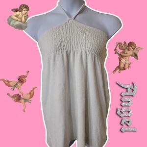 Y2K Cream Halter Top/Dress